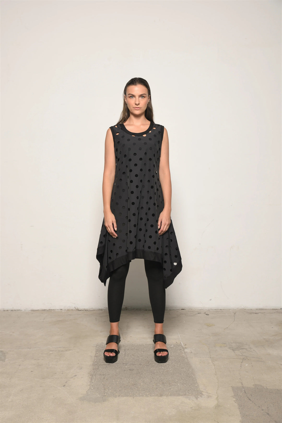 Black Perforated Tunic