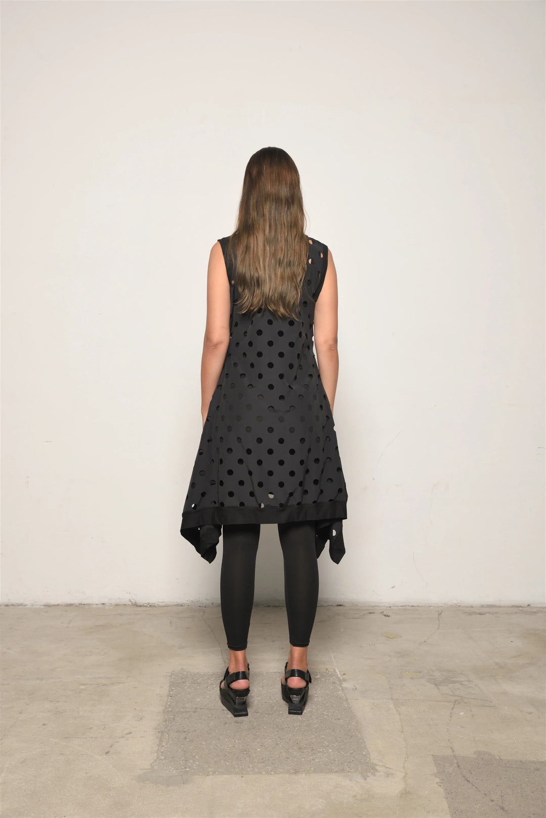 Black Perforated Tunic