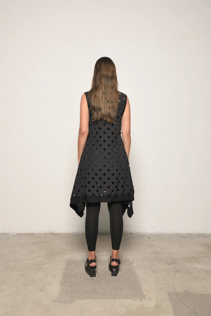 Black Perforated Tunic
