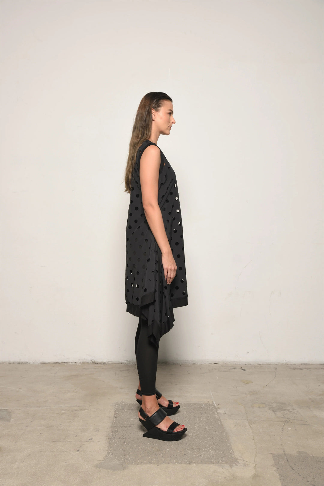 Black Perforated Tunic