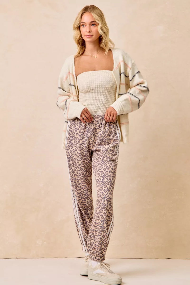 Bibi Side Lines Leopard Track Pants