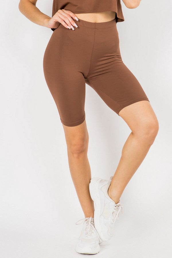 Crimson Womens Peach Skin Bike Shorts