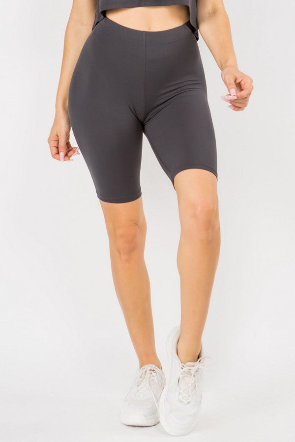 Fuchsia Womens Peach Skin Bike Shorts
