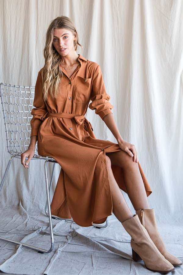 BLACK Button Down Shirt Long Dress Plus 30 545P