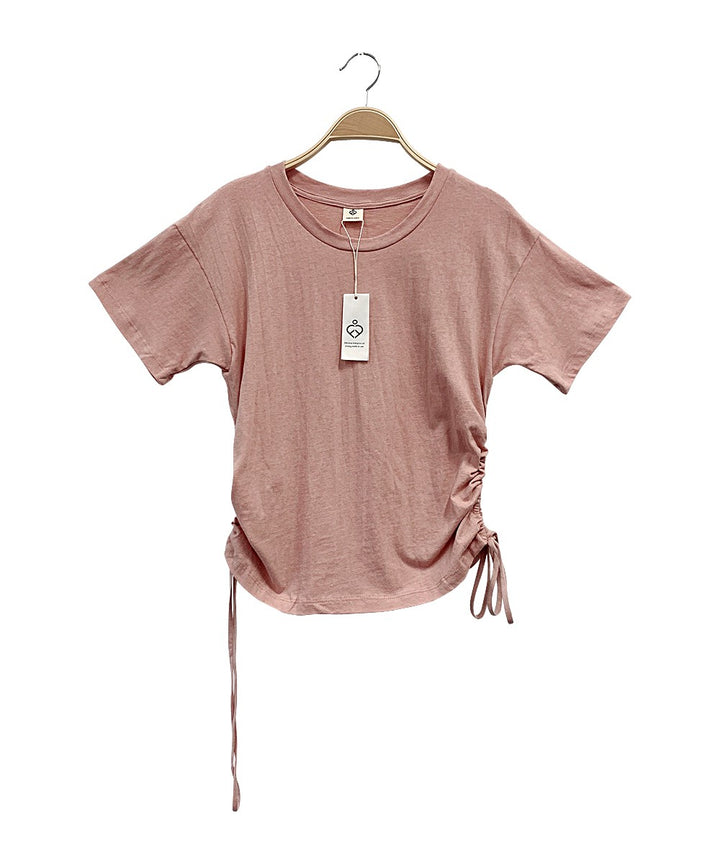 Adjustable Side Shirring Crop Recylced Cotton