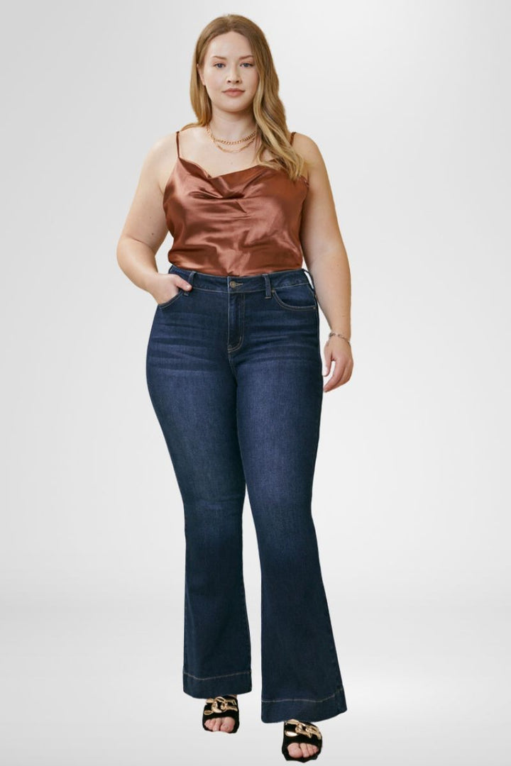 Blue Plus High Rise Flare