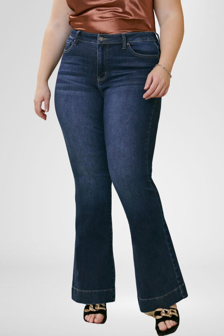 Blue Plus High Rise Flare