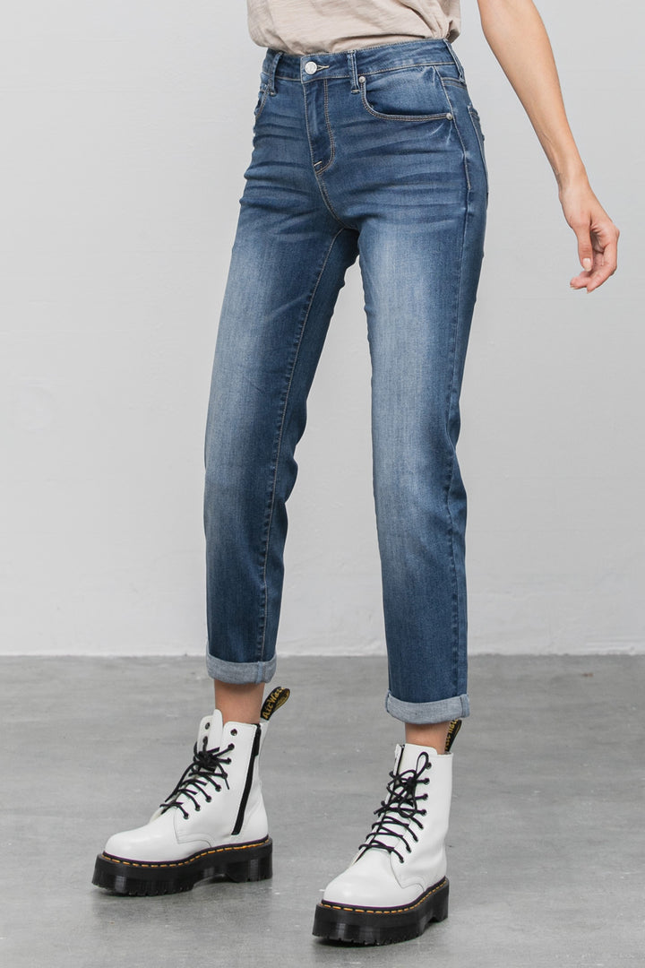 Dark Slim Boyfriend Jeans