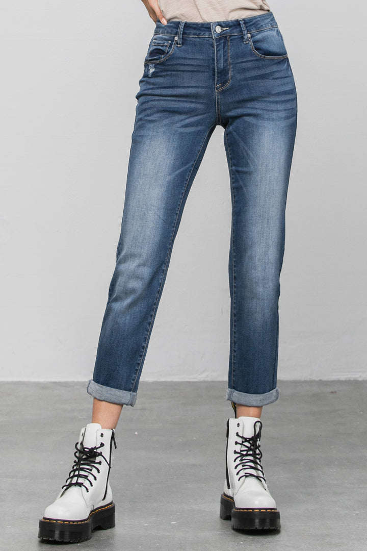 Dark Slim Boyfriend Jeans