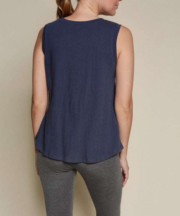 MAUVE Recycled Cotton Muscle Tank