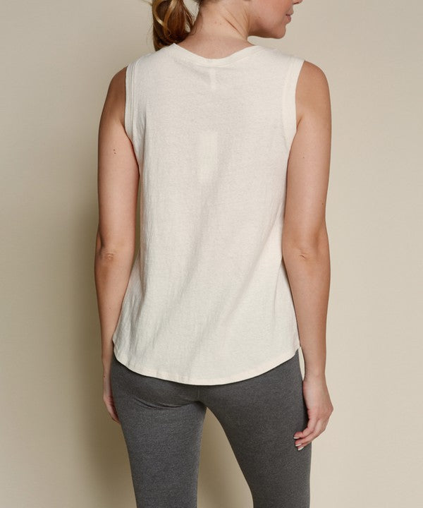 NAVY Recycled Cotton Muscle Tank