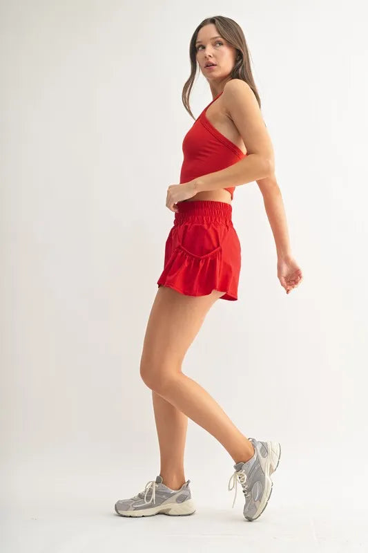 Mono B Smocked High Waist Shorts 2