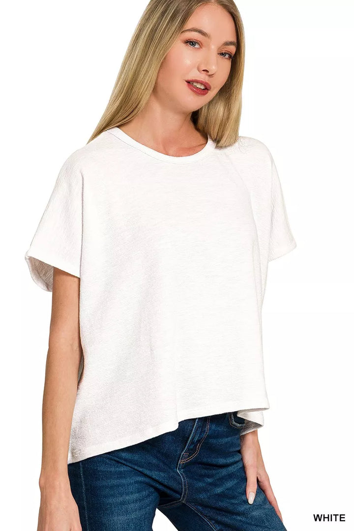 Zenana Cotton Slub Oversized Tee 1