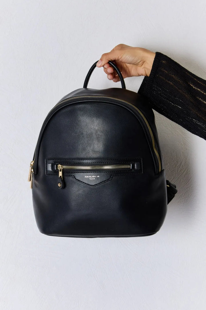 David Jones Pu Leather Backpack