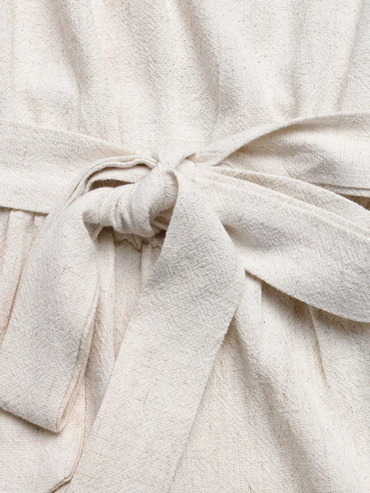 Tie Strap Tassel Hem Romper