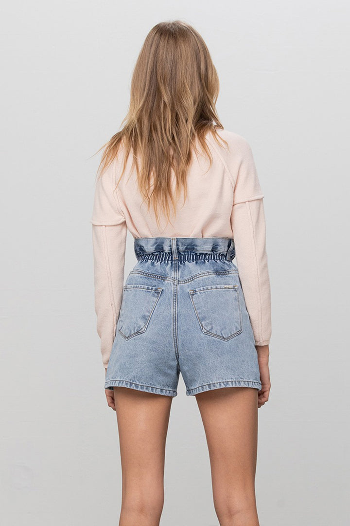 High Waist Elastic Banded Shorts