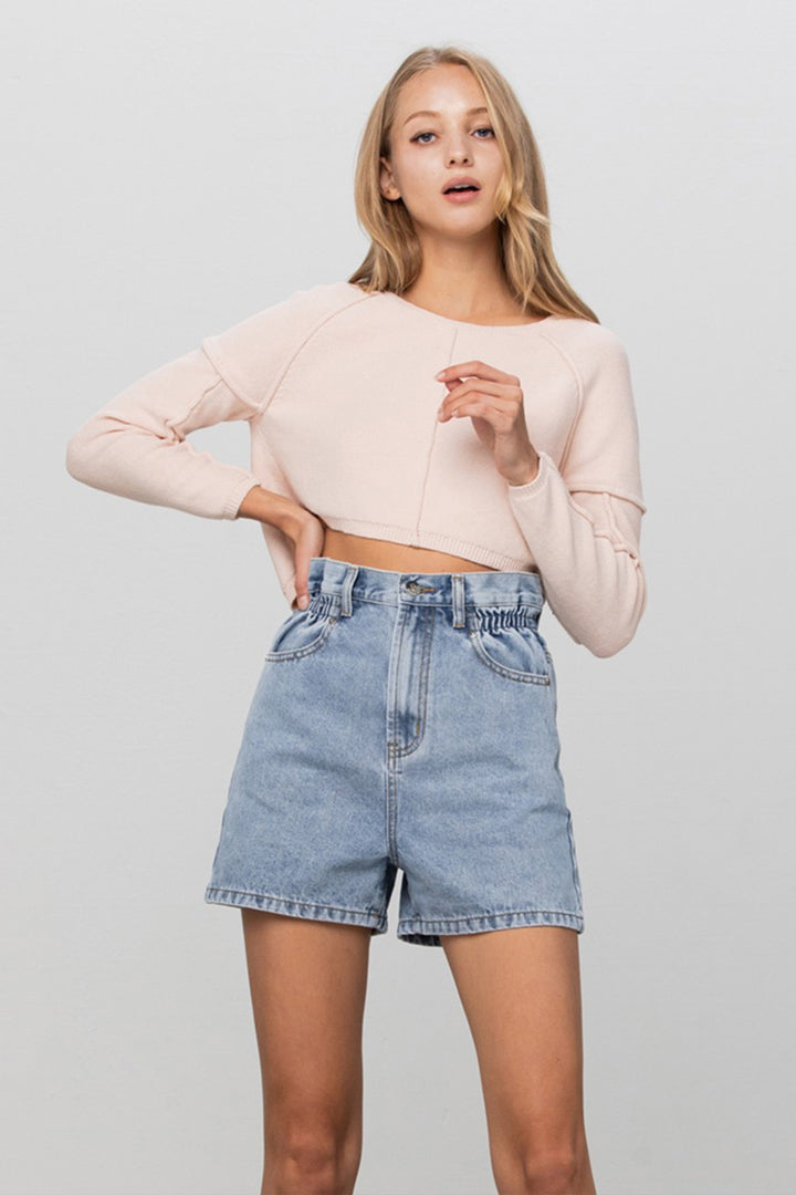 High Waist Elastic Banded Shorts