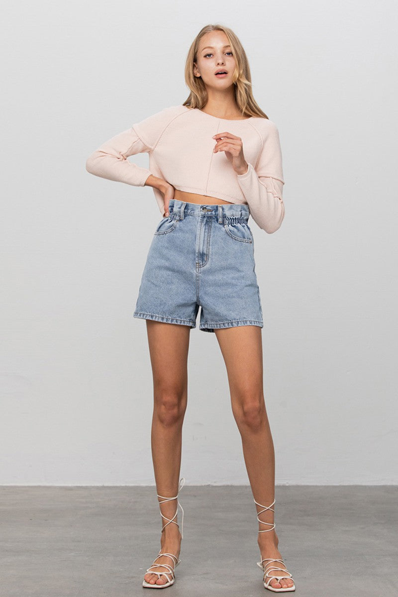 Light High Waist Elastic Banded Shorts