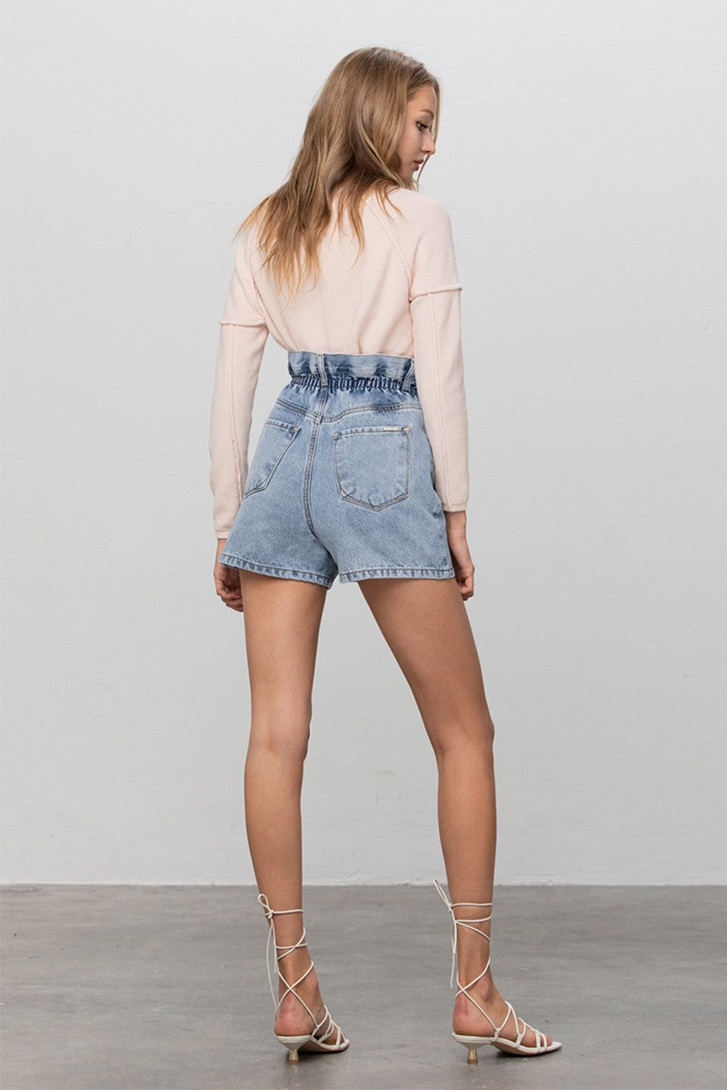 High Waist Elastic Banded Shorts
