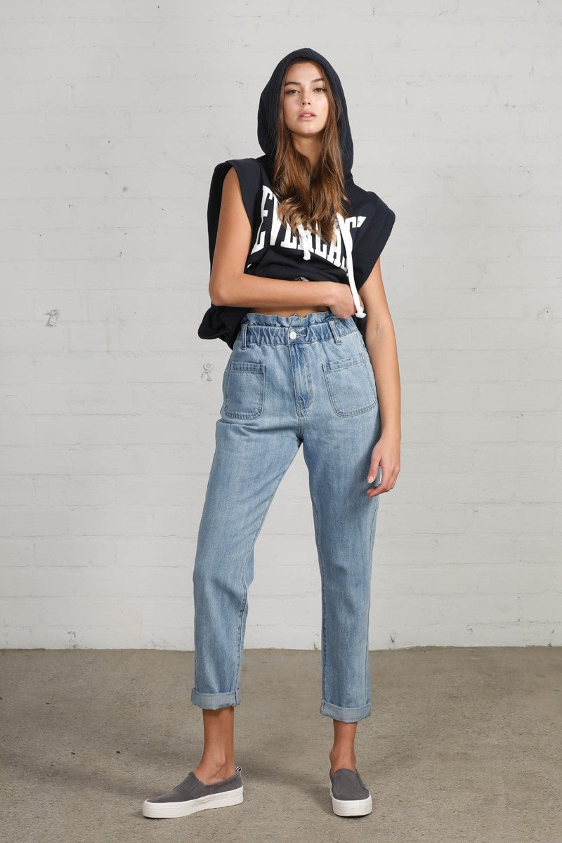 Light High Waist Relaxed Slouch Jeans