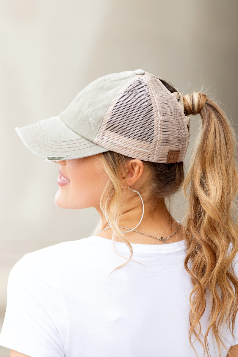 Cc Criss Cross Ponytail Caps