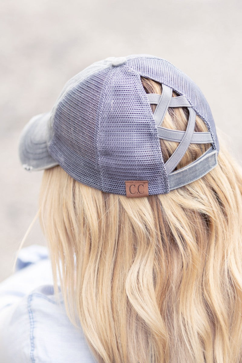 Cc Criss Cross Ponytail Caps
