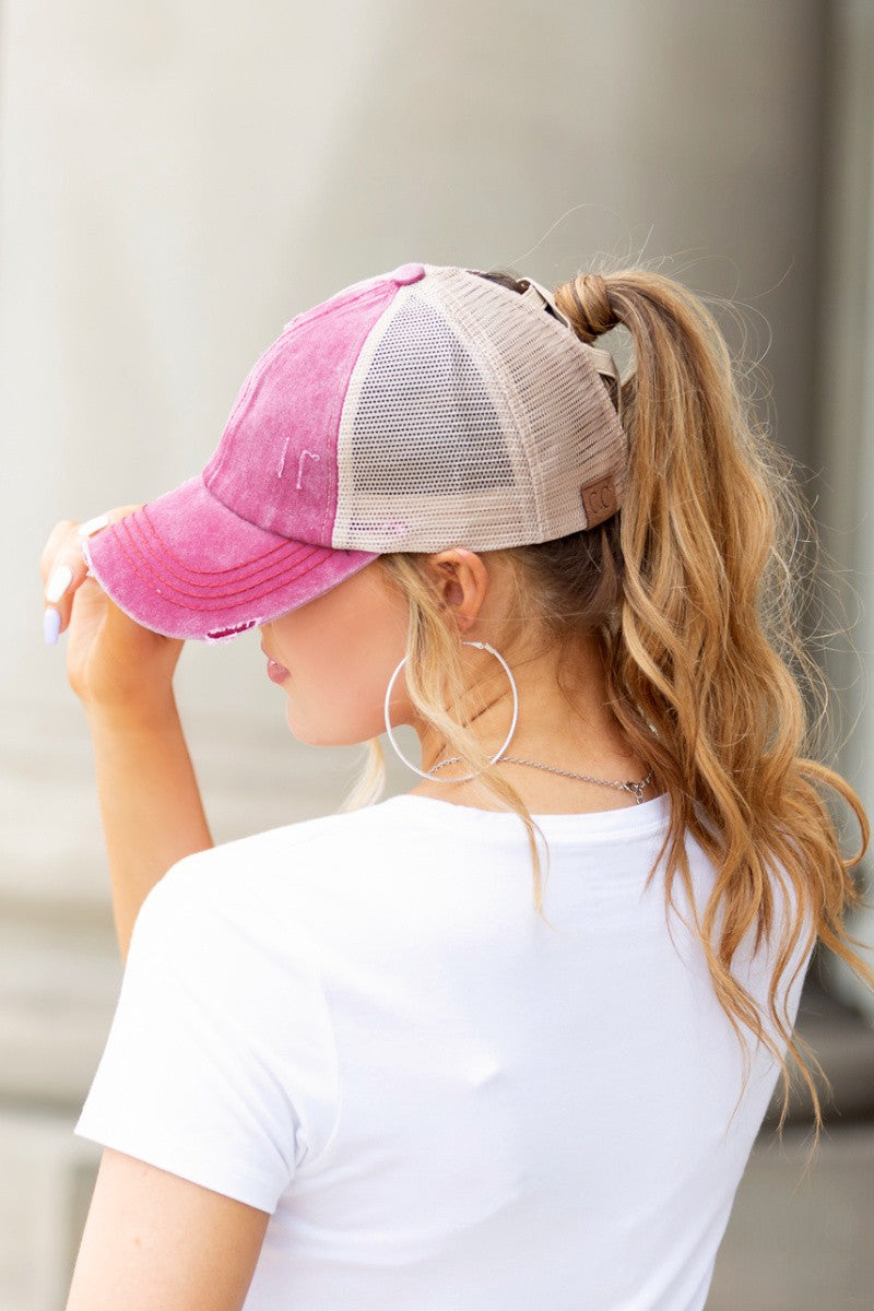 Cc Criss Cross Ponytail Caps