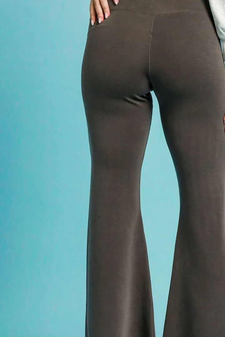 Dark Gray Umgee High Waisted Flare Leggings