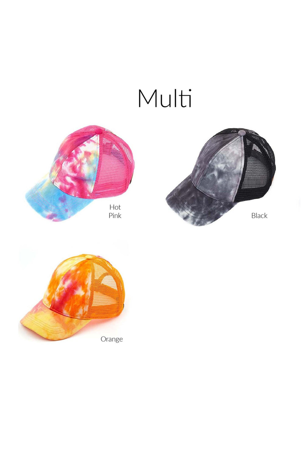 Cc Tie Dye Ponytail Hat Cap