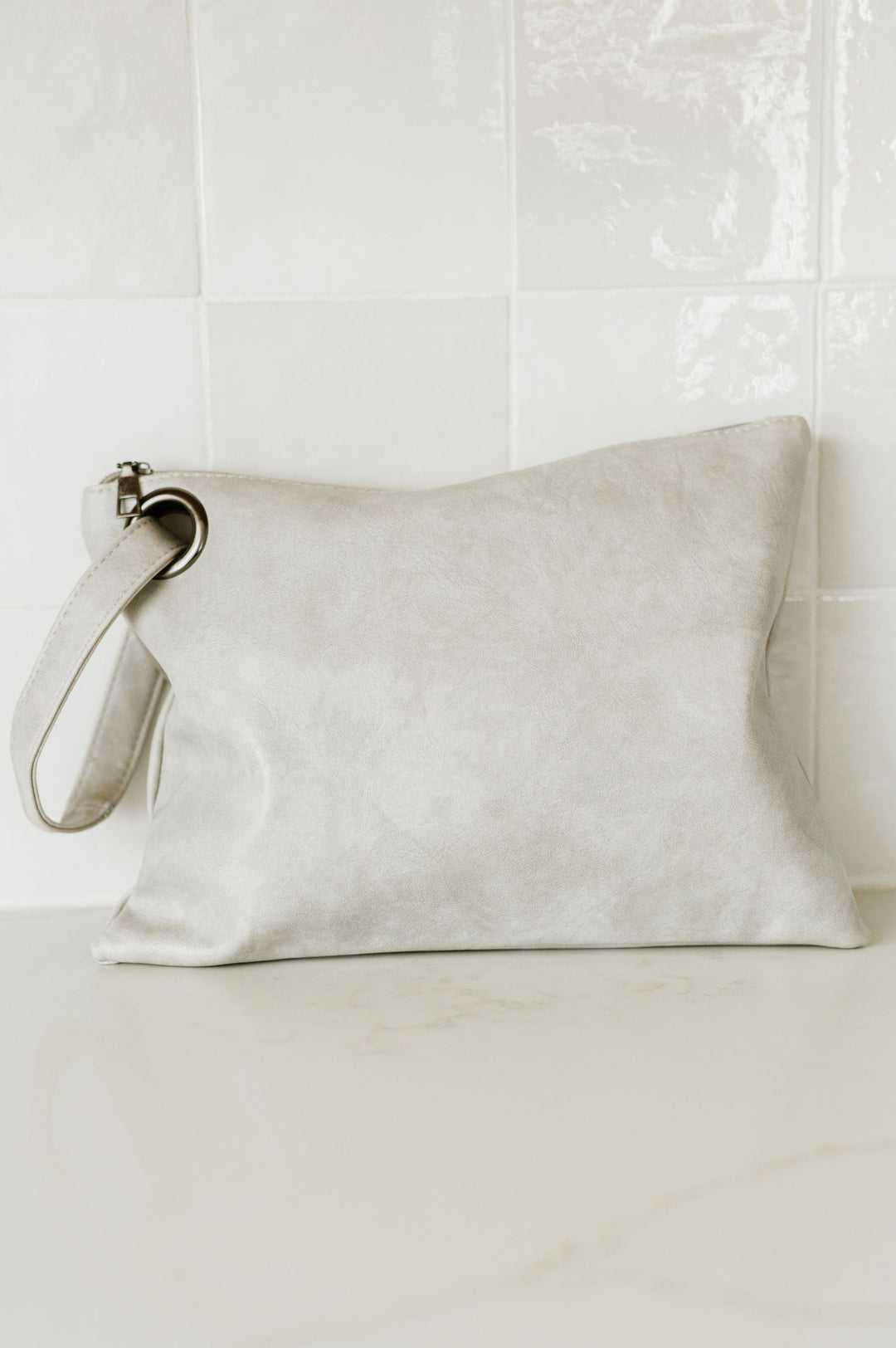 Rust Alexa Oversized Clutch With Wristlet