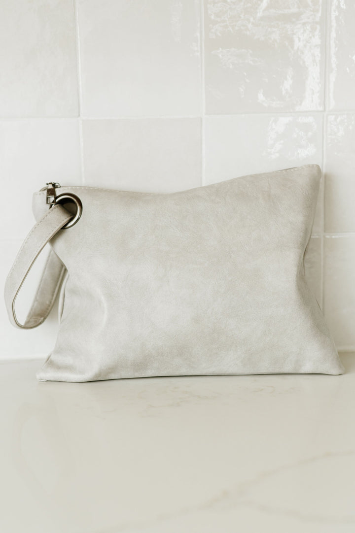Rust Alexa Oversized Clutch With Wristlet