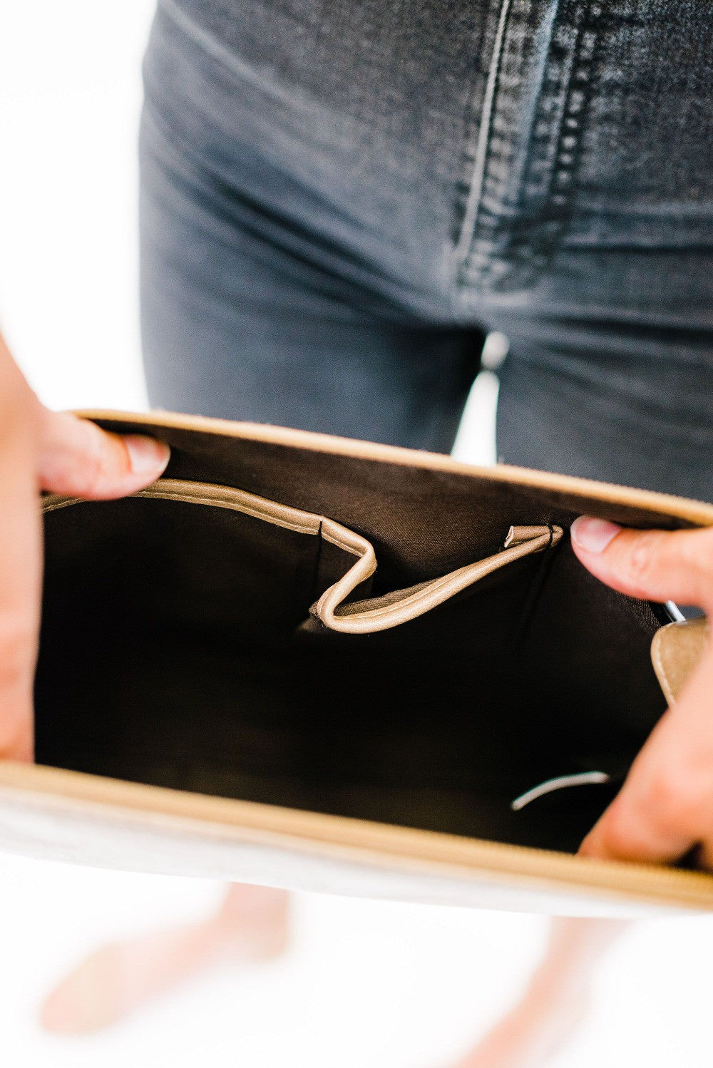 Grey Alexa Oversized Clutch With Wristlet