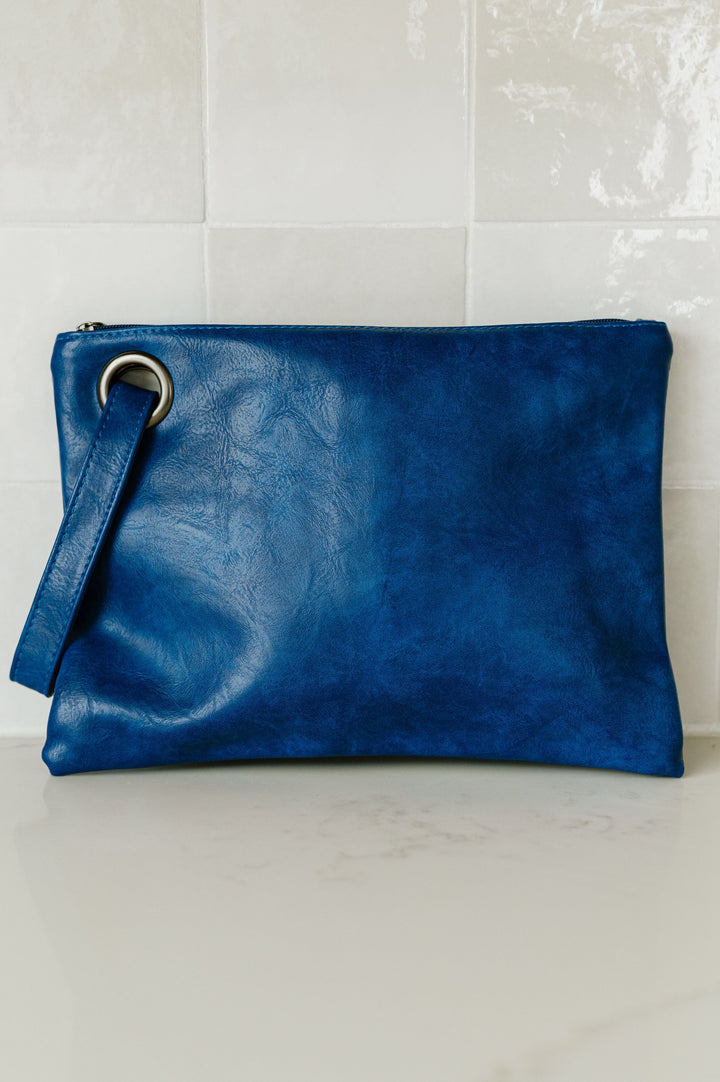 Red Alexa Oversized Clutch With Wristlet