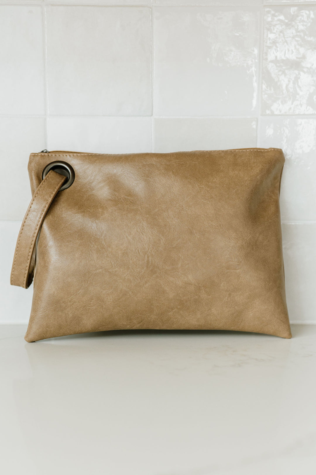 Navy Alexa Oversized Clutch With Wristlet