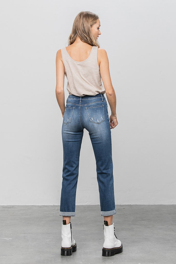 Dark Slim Boyfriend Jeans