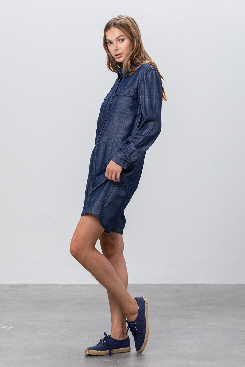 Dark Tencel Short Jumpsuit