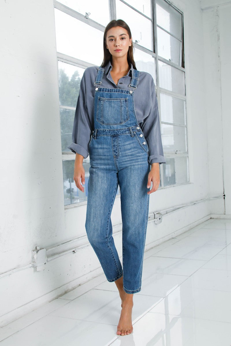 MEDIUM Pocket Detail Denim Overall Jumpsuit