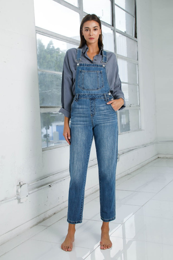 MEDIUM Pocket Detail Denim Overall Jumpsuit