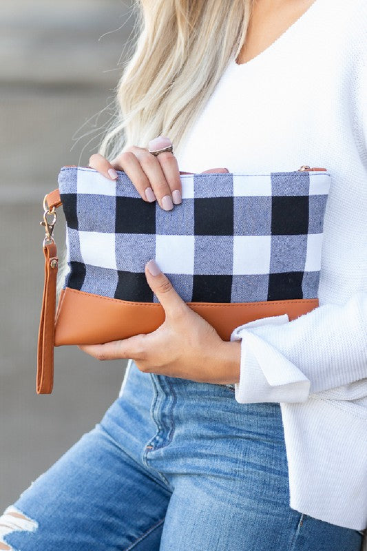 Red/Black Plaid Buffalo Plaid Clutch