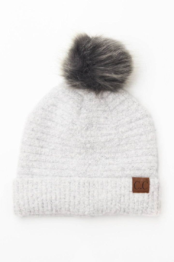Cc Ultra Soft Fur Pom Beanie | Anekay