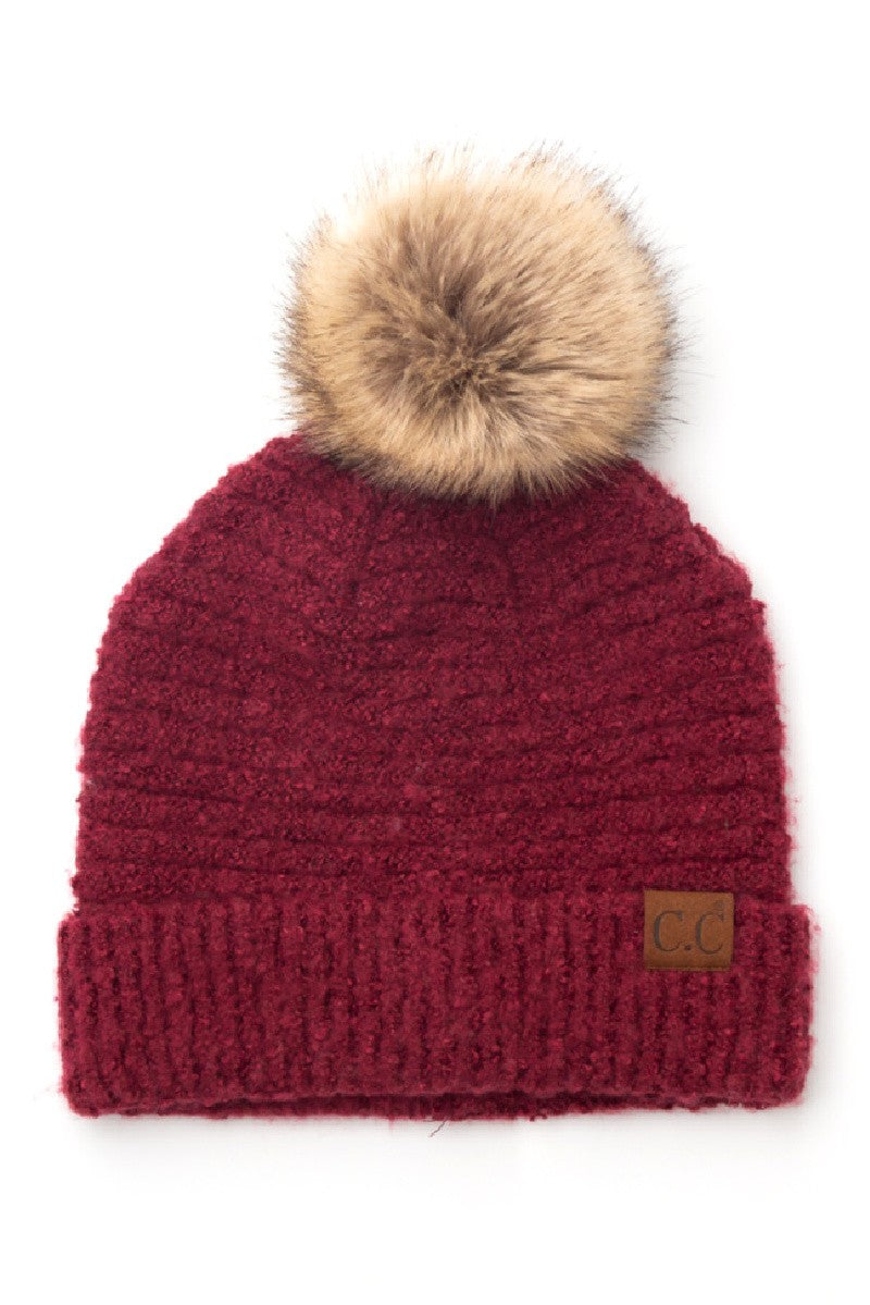 Cc Ultra Soft Fur Pom Beanie | Anekay