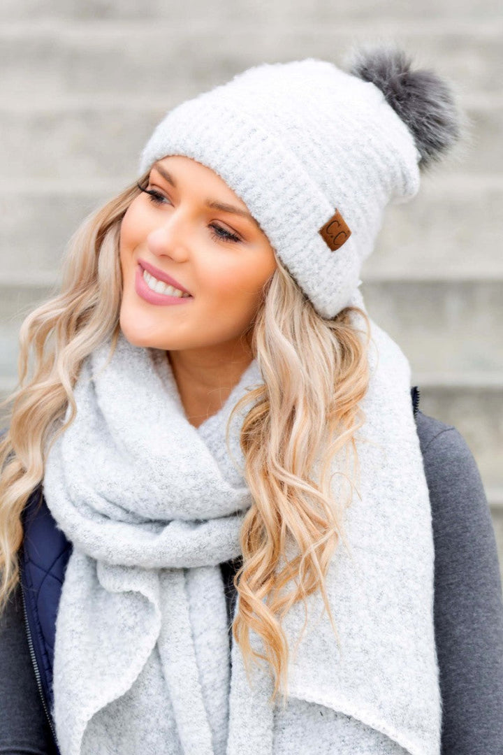 Cc Ultra Soft Fur Pom Beanie | Anekay