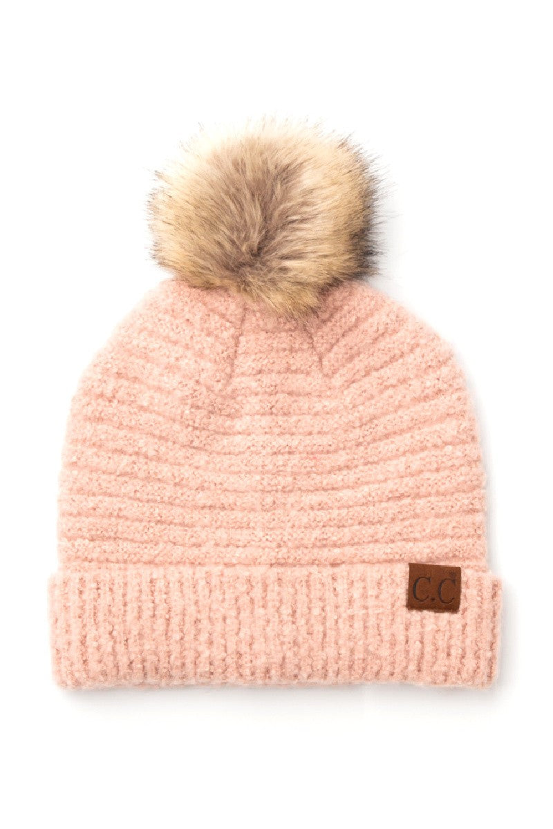 Cc Ultra Soft Fur Pom Beanie | Anekay