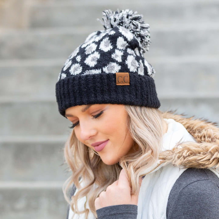 Lt. Mel Gray Cc Leopard Pom Beanie | Anekay