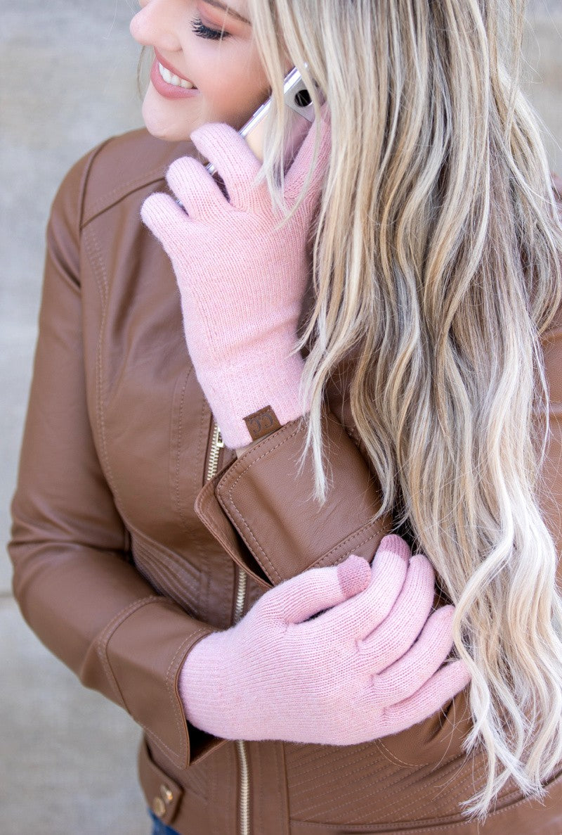 Steel Blue Cc Cashmere Blend Touch Gloves | Anekay