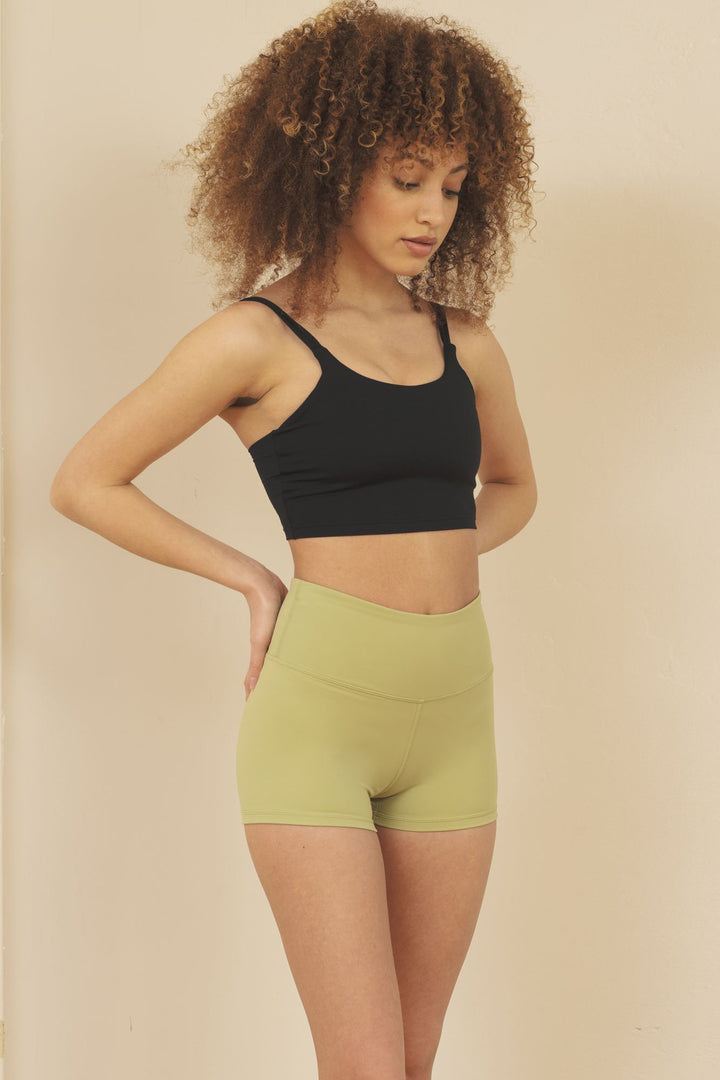 Black Naomi Brushed Nylon Training Short