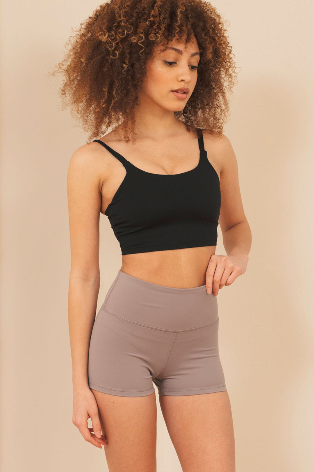 dusty rose Naomi Brushed Nylon Training Short