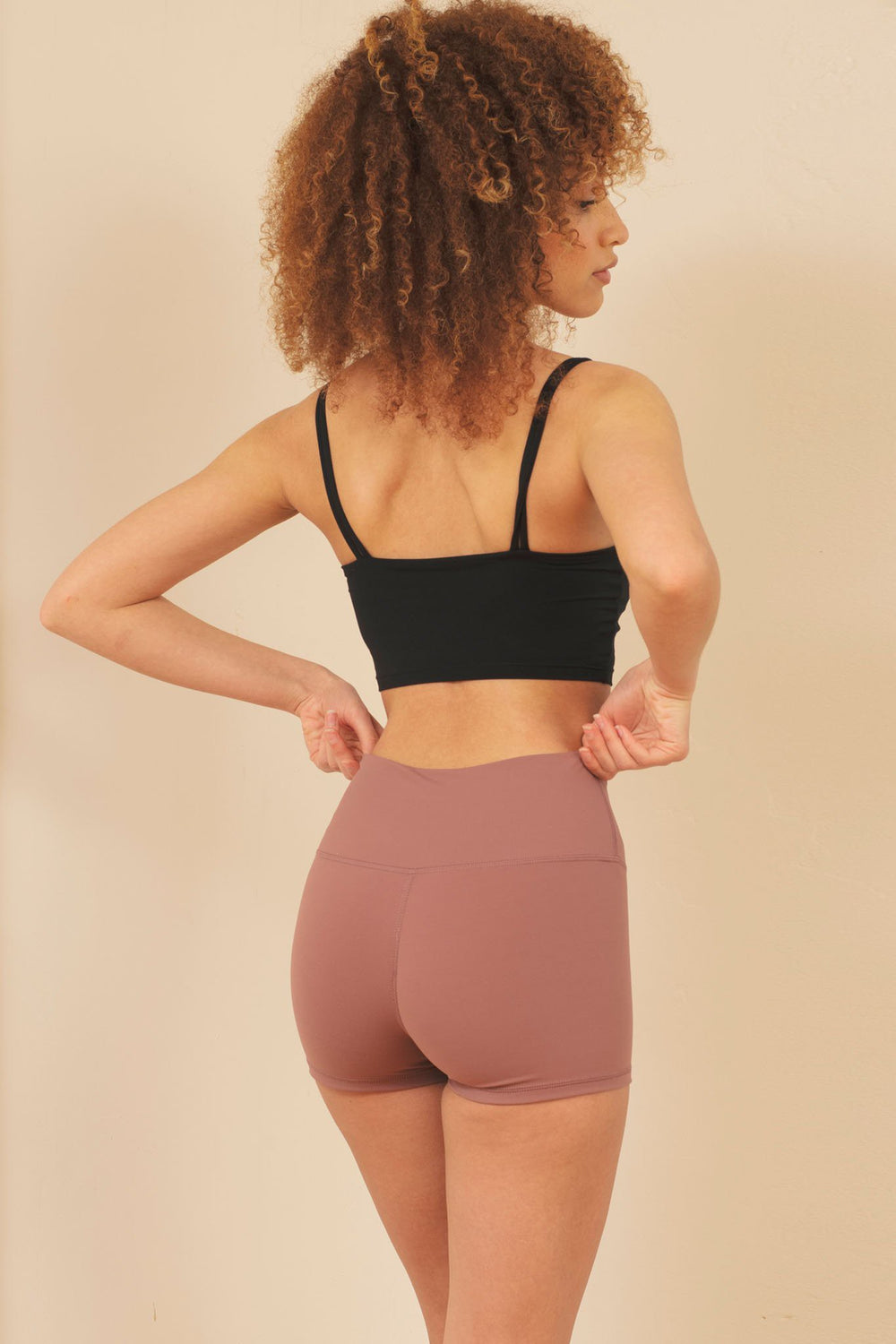 dusty rose Naomi Brushed Nylon Training Short