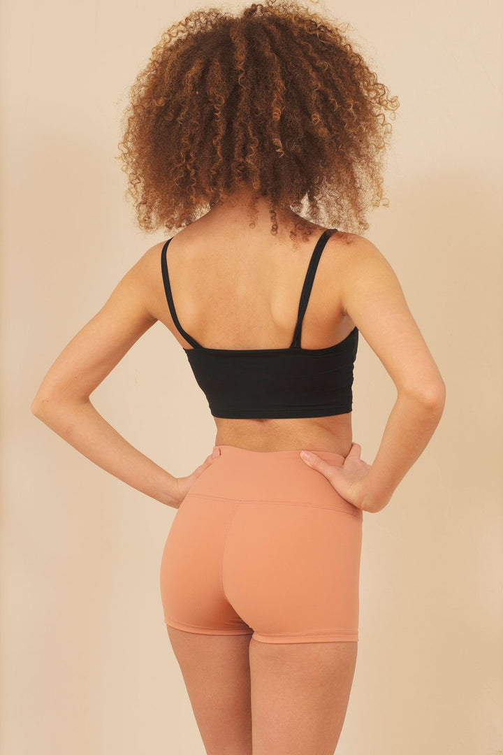 Black Naomi Brushed Nylon Training Short