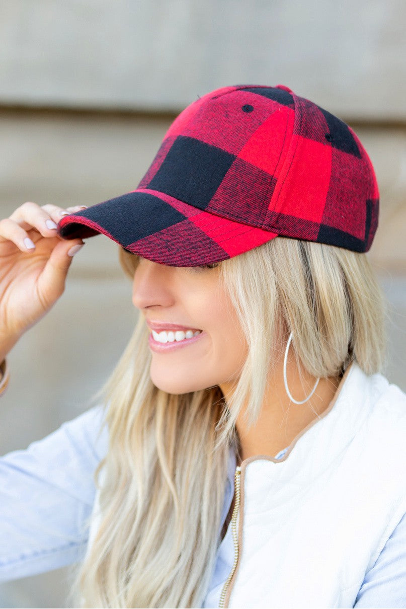 Fall Plaid Ball Caps